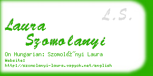 laura szomolanyi business card